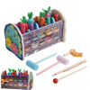 8-in-1 Wooden Dinosaur Whack-a-Mole Toy - Educational Hammering, Clock Learning, Fine Motor Skills.