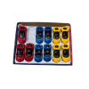12 Pack Mini Metal Alloy Pull-Back Cars - Realistic Die-Cast Toy Vehicles