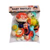 12 Piece Baby Sensory Toy Set - Rattles, Teethers, Bed Bells for Newborn Development