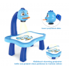 Kids Projector Drawing Table - Learning Art Toy with Projector & Projector Slides - Ages 3-8 (Blue)
