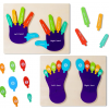 Wooden Baby's Palm Puzzle - Interactive Finger Learning Toy