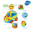 2-in-1 Musical Learning Bus Toy for Toddlers - Shapes, Colors, and Sounds