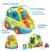 2-in-1 Musical Learning Bus Toy for Toddlers - Shapes, Colors, and Sounds