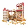 Deluxe 3-Story Dream Villa Playset with Furniture, Elevator & Courtyards - Imaginative Play for Kids!