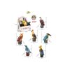 6 Pack Rubber Lined Cotton Filled Birds - Soft Plush Toys for Kids
