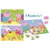 Frank 60407 Peppa Pig 3 In 1 Puzzles