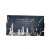 Classic Wooden Chess and Checkers Board Set