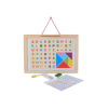 Double-Sided Magnetic Wooden Learning Board with Alphanumeric Puzzle for Kids