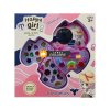 Happy Girl Makeup Box - Kids Cosmetic Play Set with Mirror, 72 Pieces