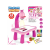 Kids Projector Drawing Table - Learning Art Toy with Projector & Projector Slides - Ages 3-8 (Pink)