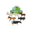 Large 8 Inch Farm Animal Playset - 6 Piece Realistic Plastic Toy Figures.