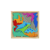 Toddler-Friendly Wooden Dinosaur 3D Puzzle - Colorful Educational Toy