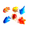 Wheelcart Baby Bath Toy Set - 6 Colorful Non-Toxic Animals for Safe Fun