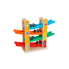 Wooden Slide Race Track Toy with 4 Cars - Educational Fun for Toddlers