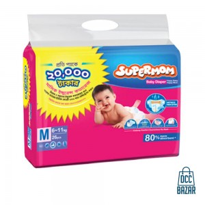 SUPERMOM Baby Diaper Belt M 6-11 kg 26 pcs