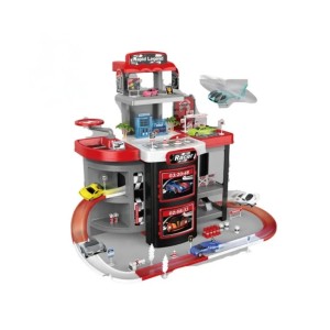 2-in-1 Kids Carry Case: Race Track & Parking Lot Playset with Cars - Fun & Portable! (42.5 x 18.5 x 53cm)