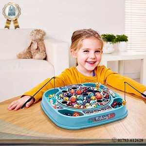 Electric Fishing Gaming Toy with Light and - 24 Fishes