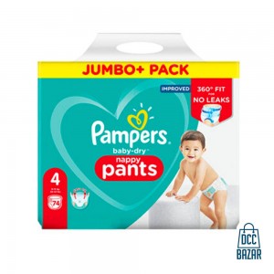 Pampers Baby Dry 4 Jumbo Pack Pants 9-15 kg 74 pcs (UK)