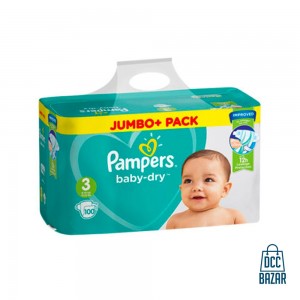 Pampers Baby Dry 3 Jumbo Plus Belt 6-10kg 100pcs (UK)