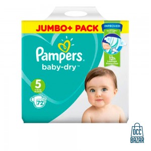 Pampers Baby Dry 5 Jumbo Plus Belt 11 – 16 kg 72 pcs (UK)