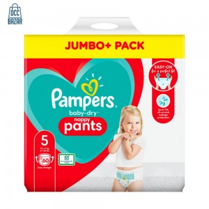 Pampers Baby Dry Pant Jumbo Pack| Size: 5 (12kg-17kg) | Quantity: 64 pcs 