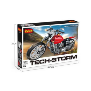 573 Piece Motorcycle Building Block Set - Sportster Chopper Model