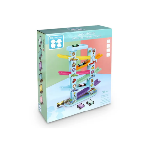 6-Level Ramp Racer Track Set with Colorful Cars - Educational Toy for Toddlers