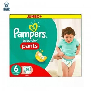Pampers Baby Dry Pant Jumbo Pack| Size: 6 (15kg-22kg) | Quantity: 58 pcs