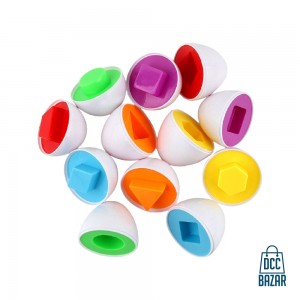 6pcs/pack Baby infant Educational Toys Paired Twisted egg identify color & shape insert intelligence Construction Blocks