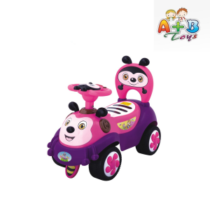 A+B Foot to Floor Ride On Car (Pink) - Model 7625P | Toddler Push Car (Ages 3+)