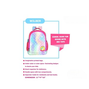 Aerobag Wilber Belive School Backpack: Imaginative Designs Meet Smart Organization (Ages 5-8) - Model AER022