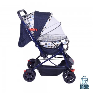 Babyhug Moon Walk Stroller - Cream & Blue