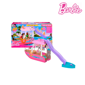 Barbie HJV37 Dream Boat: Set Sail for Adventure with Pool, Slide & 20+ Play Pieces (Doll Sold Separately)