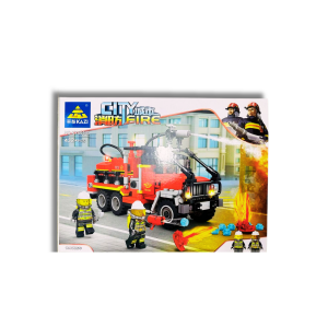 City of Fire Building Blocks Set: Fire Station, Trucks, and Rescue Mission