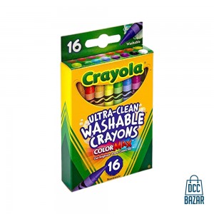 Crayola Washable Ultra Clean Crayons Assorted Colors Children Painting Drawing Crayons Set Non-Toxic Oil Pastels 16/24/48 Pack
