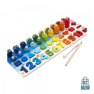 Montessori Educational Math Toys Wooden Busy Board Teaching Aids Figure Matching Puzzle Preschool Geometry Digital Toy Kids Gift
