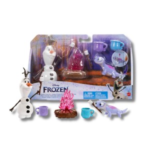 Disney Frozen HLW62 Cozy Cocoa Campfire Playset with Olaf & Bruni Figures