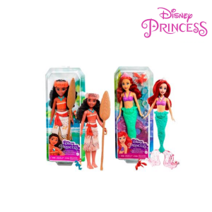  Disney Princess Fashion Doll Adventure: Storytelling Fun with Poseable Doll & Animal Friend (HLW34 Assortment)