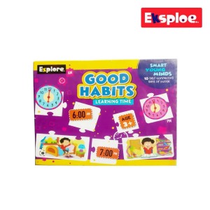 EKSPLOE 105: Self-Correcting Good Habits Puzzle for Learning Time & Routines (Safe for Toddlers)