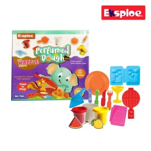 EKSPLOE 13048 PD Mini Waffle Party: Scented Playdough & Molds for Imaginative Waffle Creations (Ages 3-5)