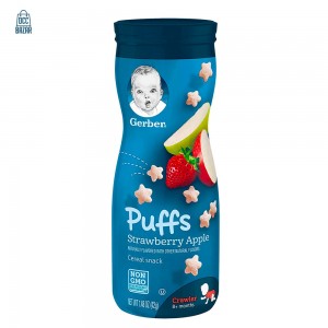 Gerber Strawberry Apple Puffs 42G