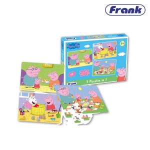 Frank 60407 Peppa Pig 3-in-1 Puzzles: Grow with Peppa on 3 Puzzling Adventures! (Ages 5+)