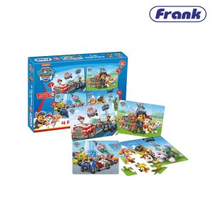 Frank 70302 Paw Patrol - 4 in 1 Progressive Jigsaw Puzzle Set for Toddlers (Ages 3+)