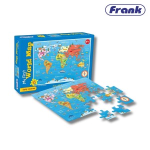 Frank My First World Map Puzzle 10148: Explore the Globe & Learn! (Ages 4+)