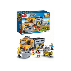 FunBlast Cogo City Construction Truck Building Blocks Set - 263 Pieces, Educational Toy for Kids