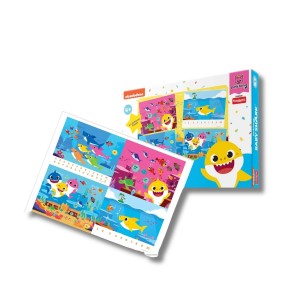 Funskool Baby Shark 4-in-1 Puzzle: Fin-tastic Fun for Little Learners (Age 4+)