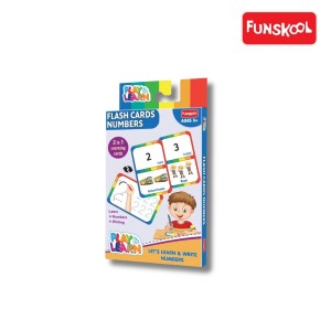 Funskool Play & Learn Flash Cards Numbers: Counting Fun with School Objects (Ages 3+)