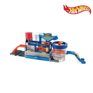 Hot Wheels FTB66 City Mega Car Wash - Magical Color-Changing Adventures! (Automatic Conveyor, Water Play, 1 Car Included)