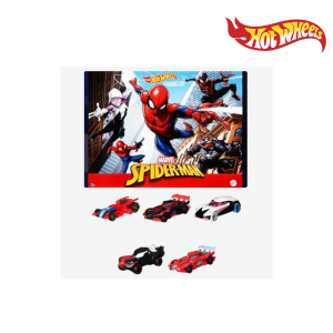 Hot Wheels HBY36 Marvel Spider-Verse Character Car 5-Pack - Swing into Action with Spider-Man (1:64 Scale)