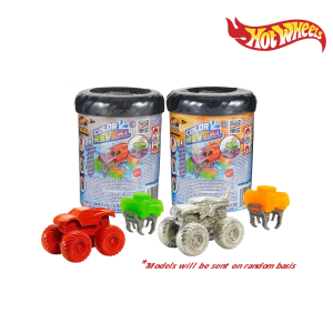 Hot Wheels HJF39 Monster Trucks Color Reveal Water Blaster Assortment - Surprise Monster Truck with Color-Shifting & Water Battle Fun (Styles May Vary)